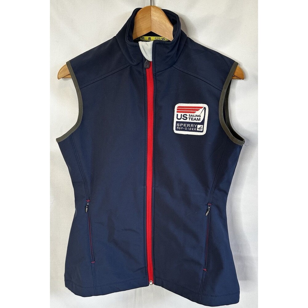 SPERRY Topsider US Sailing Team Vest Full Zip Fleece Authentic Small STS 35